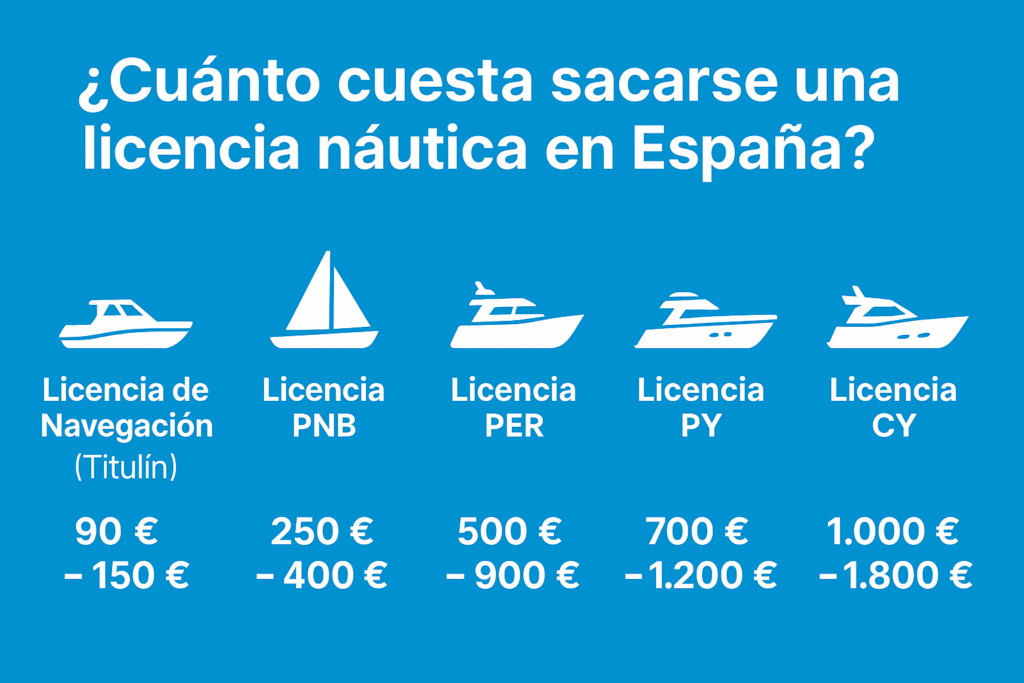 Cuanto Cuesta sacarse una licencia nautica en españa